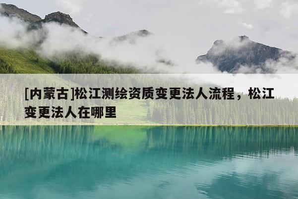 [內蒙古]松江測繪資質變更法人流程，松江變更法人在哪里