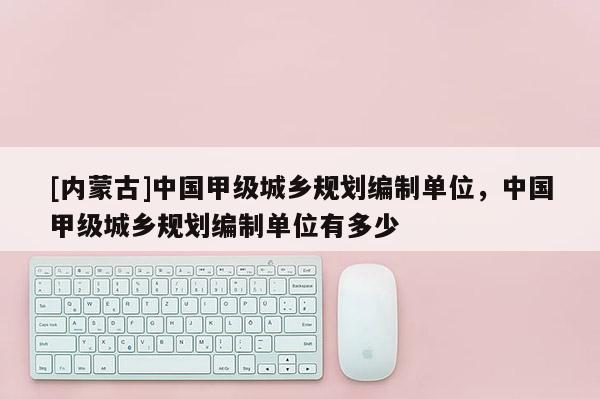 [內蒙古]中國甲級城鄉規劃編制單位，中國甲級城鄉規劃編制單位有多少