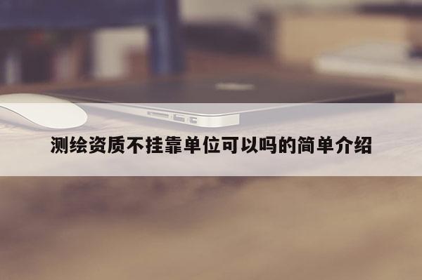 測繪資質不掛靠單位可以嗎的簡單介紹