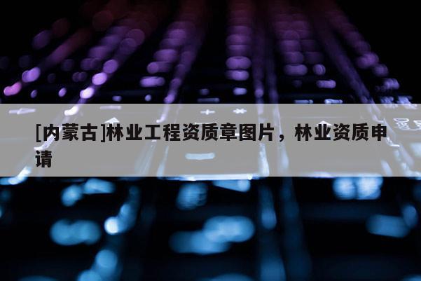 [內蒙古]林業工程資質章圖片，林業資質申請