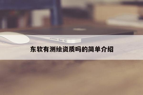 東軟有測繪資質嗎的簡單介紹