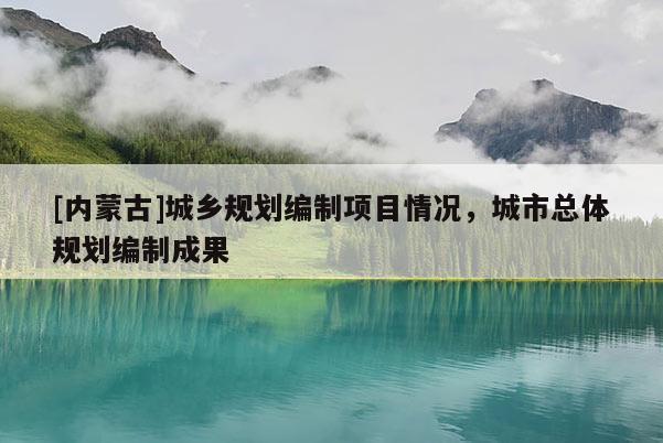 [內蒙古]城鄉規劃編制項目情況，城市總體規劃編制成果