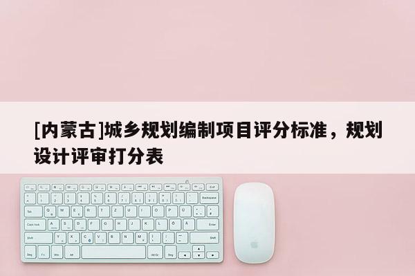 [內蒙古]城鄉規劃編制項目評分標準，規劃設計評審打分表