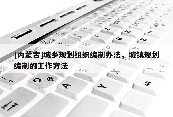 [內(nèi)蒙古]城鄉(xiāng)規(guī)劃組織編制辦法，城鎮(zhèn)規(guī)劃編制的工作方法