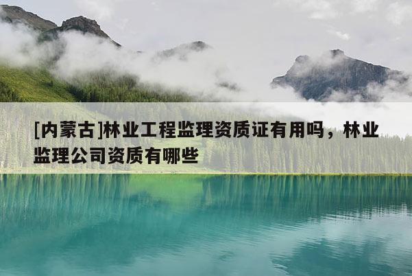 [內蒙古]林業工程監理資質證有用嗎，林業監理公司資質有哪些