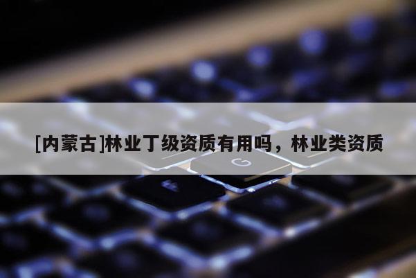 [內蒙古]林業丁級資質有用嗎，林業類資質