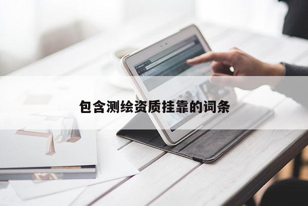 包含測繪資質掛靠的詞條