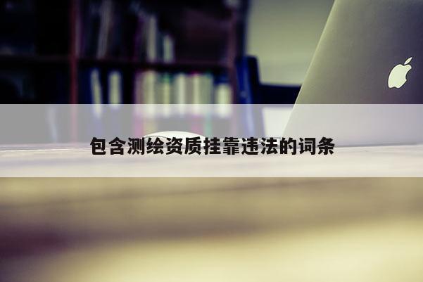 包含測繪資質掛靠違法的詞條