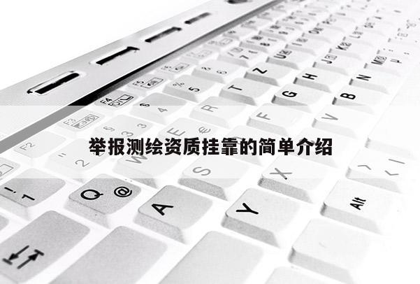 舉報測繪資質掛靠的簡單介紹