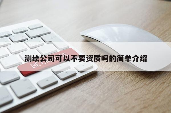 測繪公司可以不要資質嗎的簡單介紹