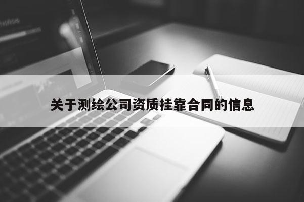 關于測繪公司資質掛靠合同的信息