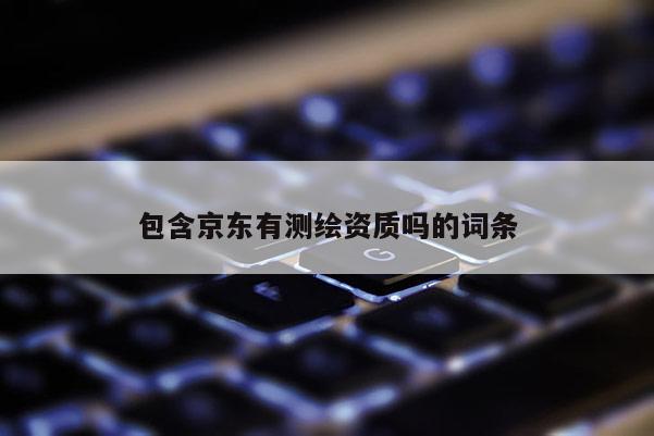 包含京東有測(cè)繪資質(zhì)嗎的詞條